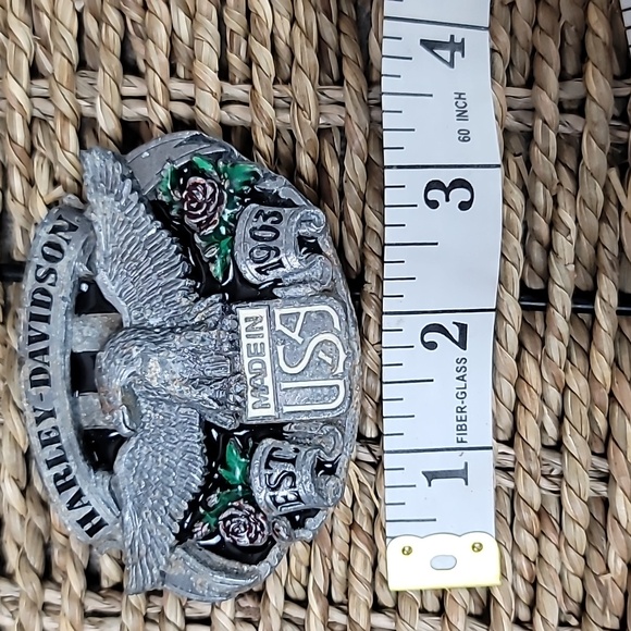 HARLEY DAVIDSON EAGLES & ROSES BUCKLE 1988 - Picture 3 of 4